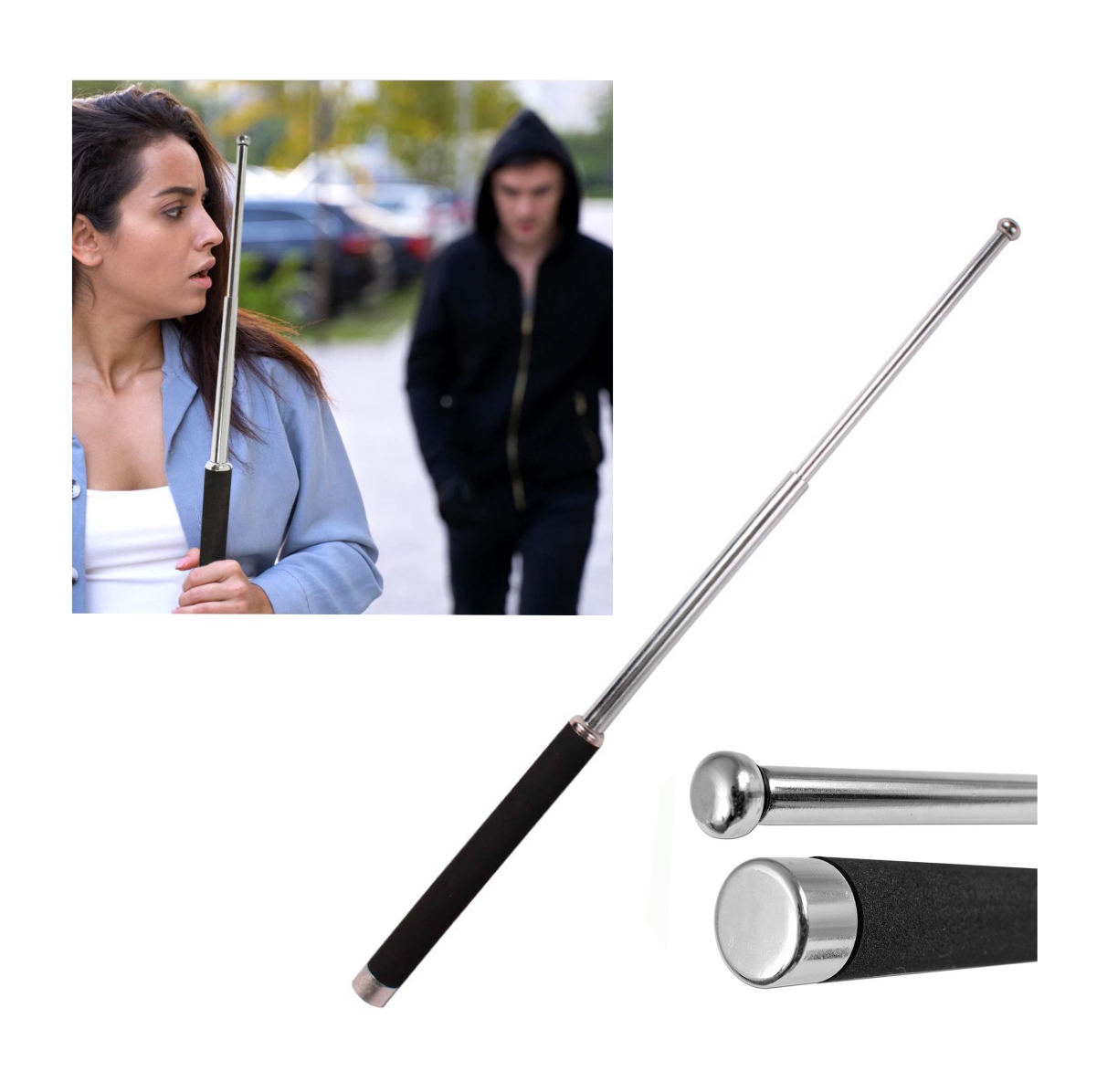 Vista 4 de Tambo Bastón Defensa Personal + Estuche